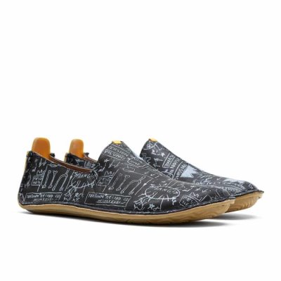 Vivobarefoot Ababa Basquiat - Dámské Sálové Boty Černé (ZGD732186)